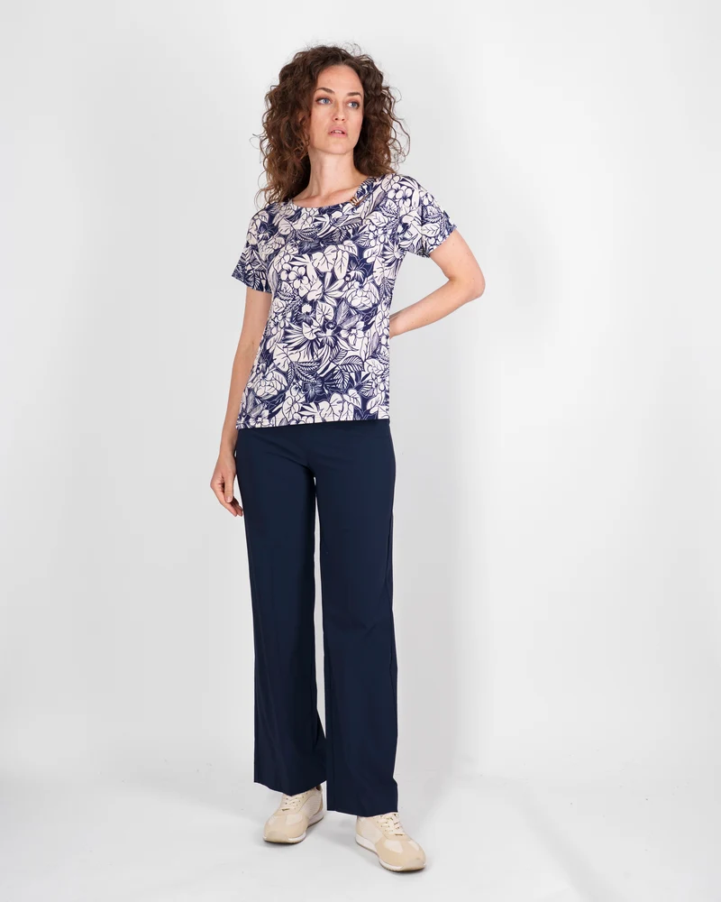 Pantalone palazzo viscosa leggera 1033/11