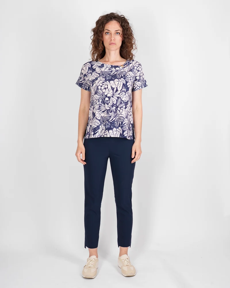 Pantalone scalino viscosa leggera 1072/11