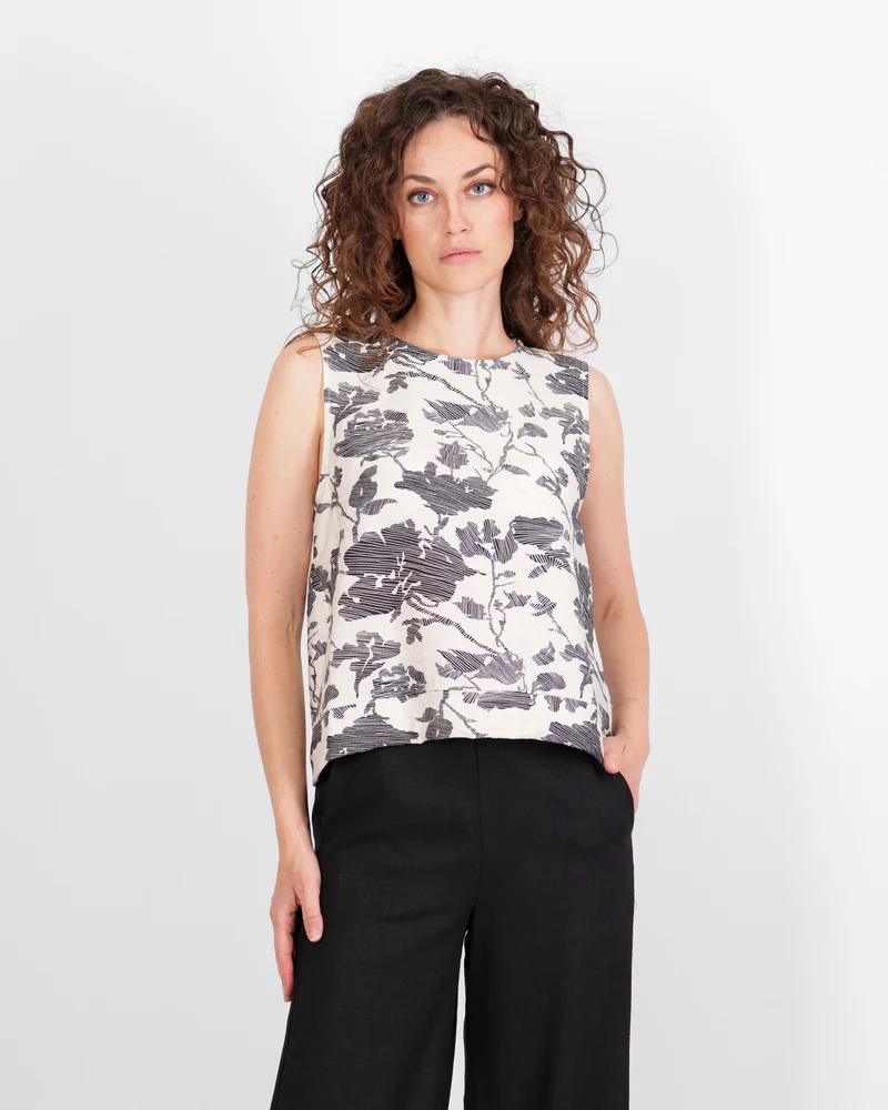 Blusa smanicata Viscosa e Lino 1406/27