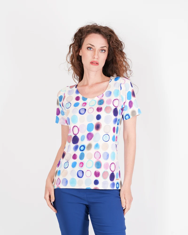 Maglia M/M scollo lunetta viscosa fantasia BOLLE