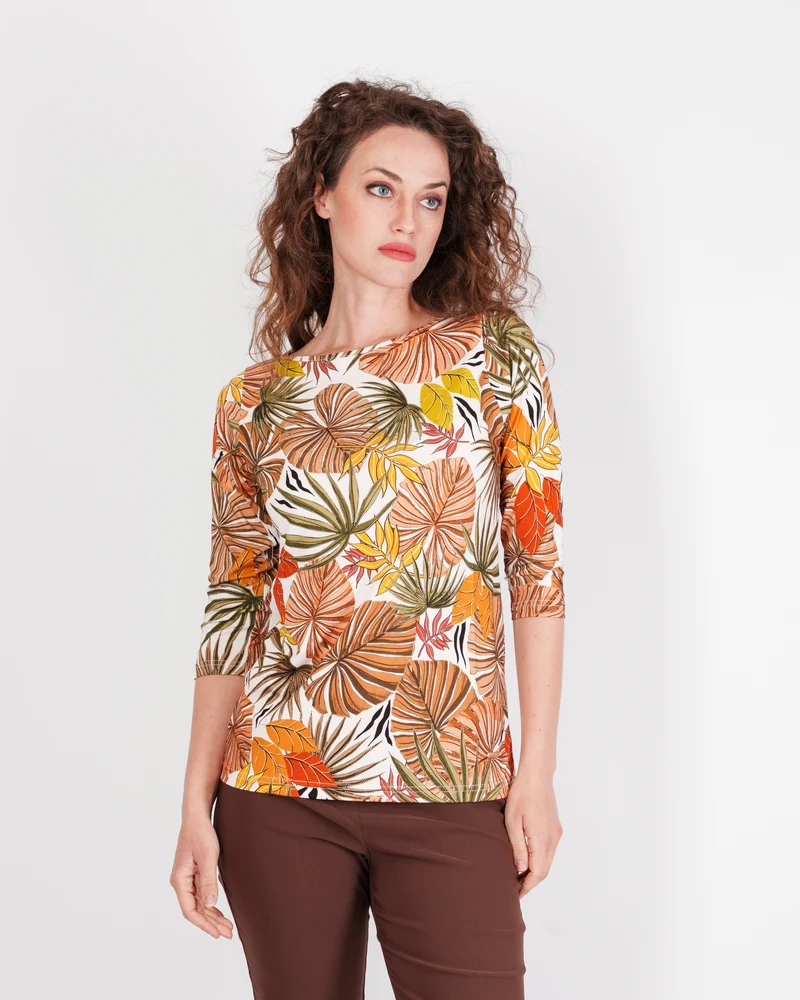 Maglia manica 3/4 scollo barchetta KENIA