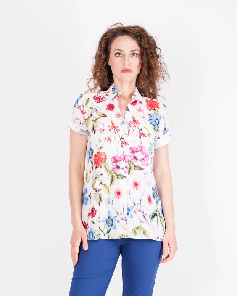 Camicia lunga con spacchi Lino e Viscosa 26-55