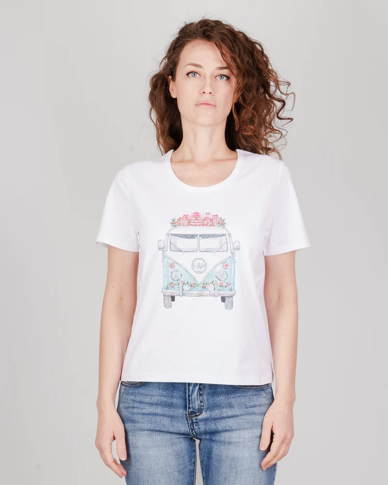 Maglia scollo Madonna stampa macchina 5525
