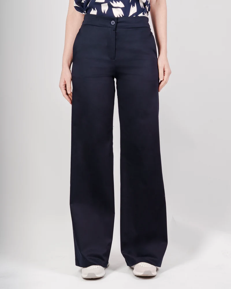 Pantalone rasatello di cotone largo 1001/31