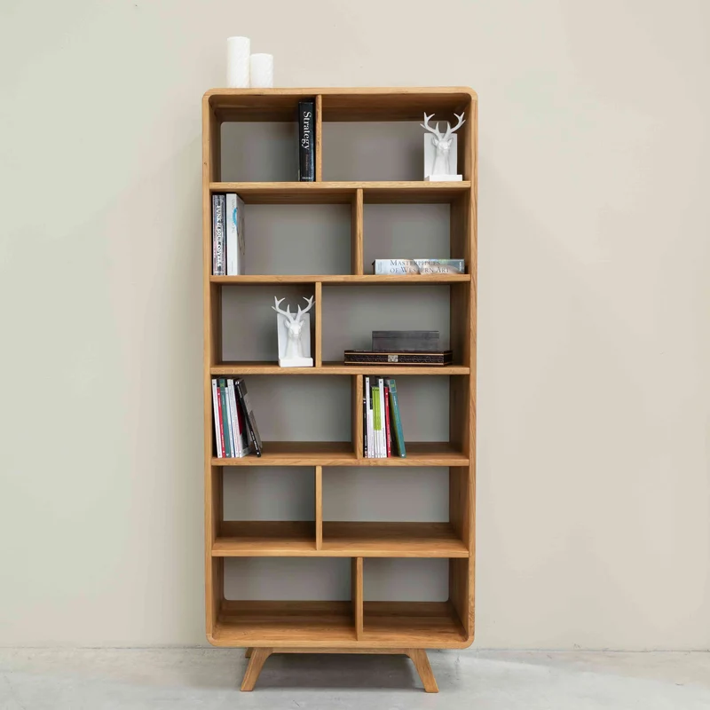 Libreria in legno massello di rovere Geneva 2 | NordicStory
