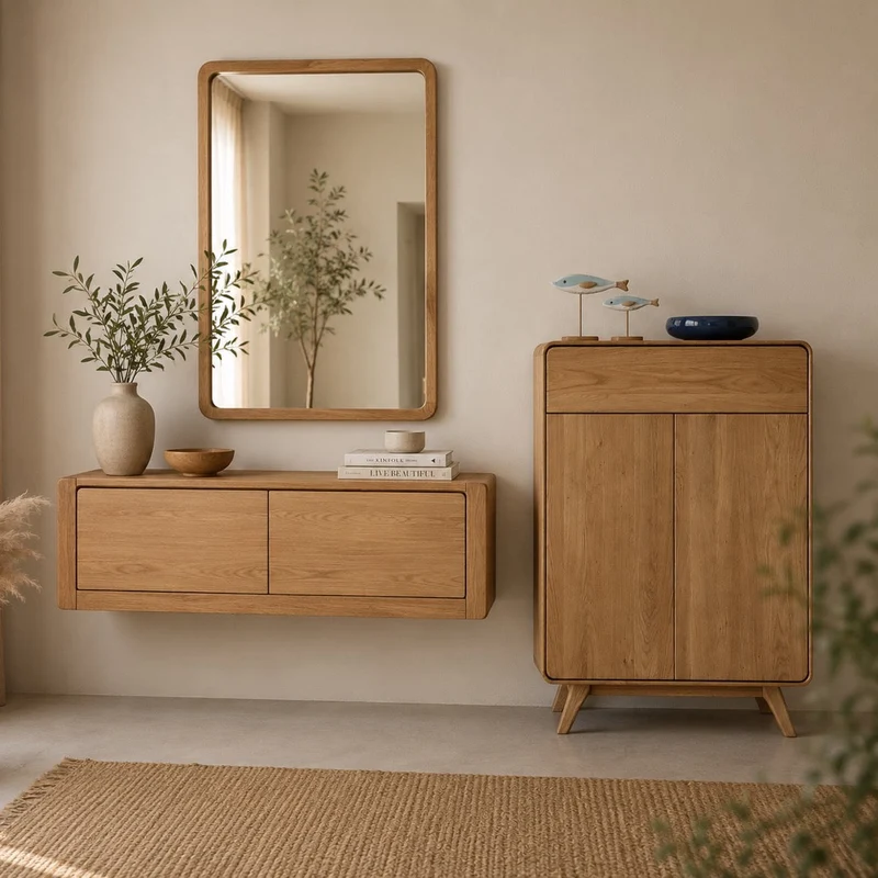 Espejo de madera maciza roble Geneva | NordicStory