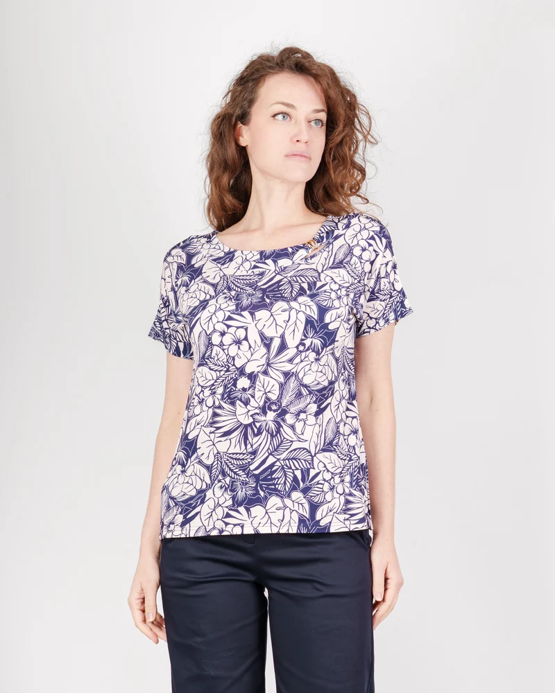 Maglia M/M foglie + anello S-172