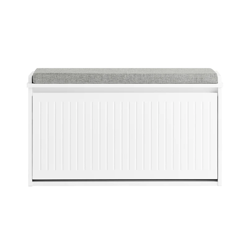 SoBuy Panca scarpiera bianca 80x26x45cm FSR98-L-W