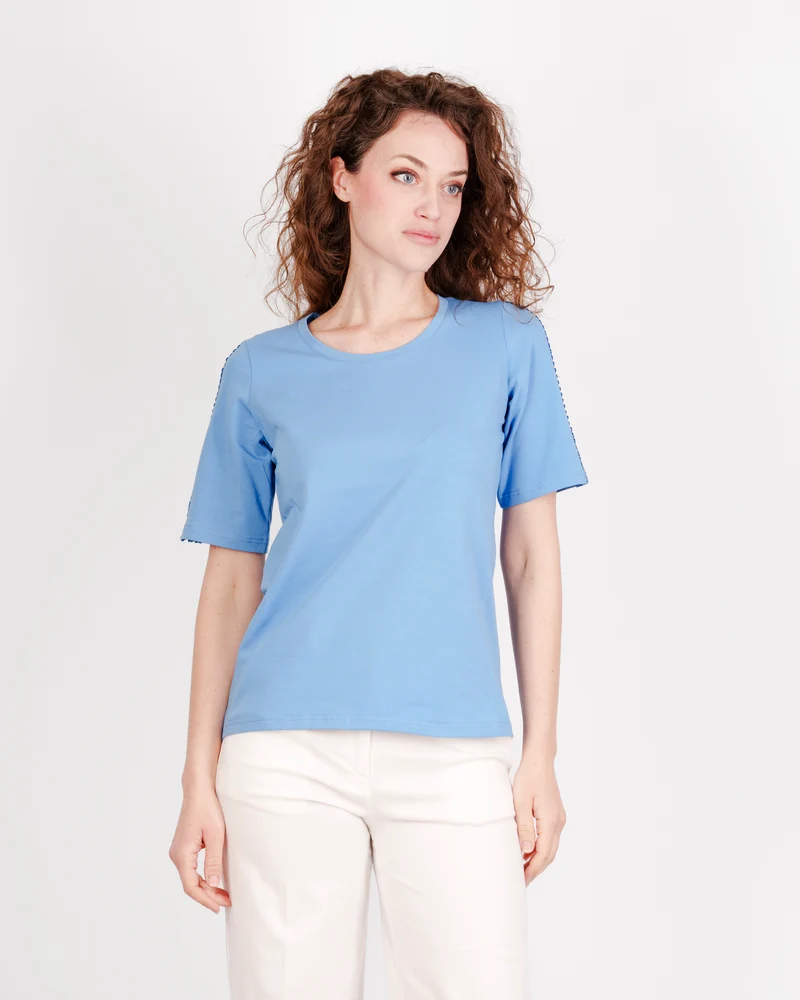 Maglia in jersey M/M macramè maniche S-151