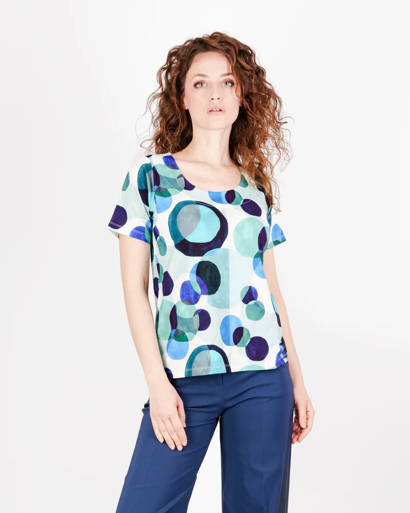 Maglia M/M girocollo viscosa fantasia 9059/Q