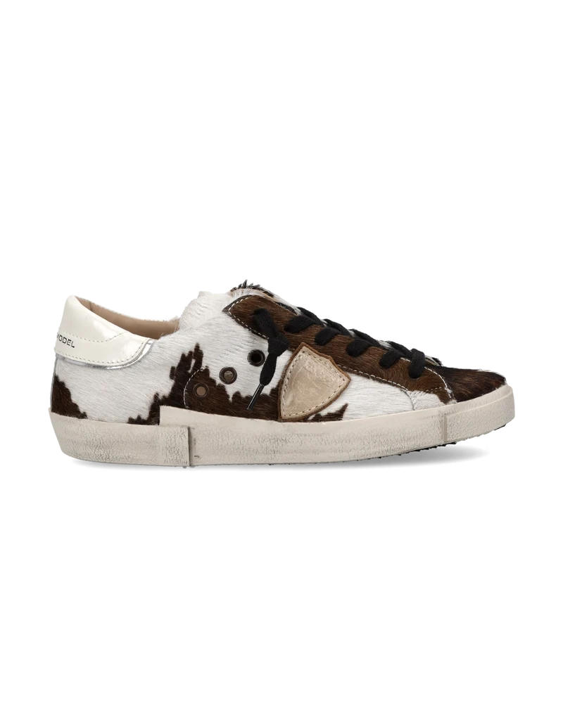 Sneakers Prsx Women, White Brown Animal-Print