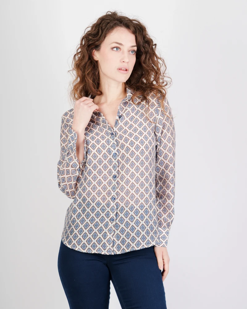 Camicia fantasia rombi 600806