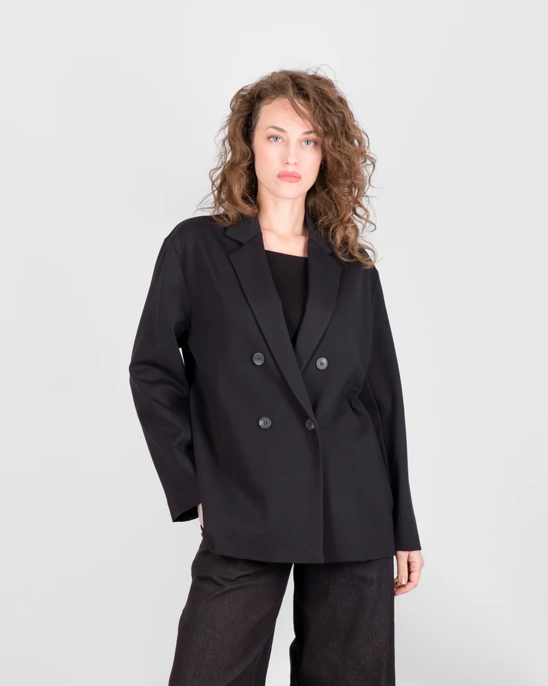 Giacca over doppiopetto punto milano soft H525/1