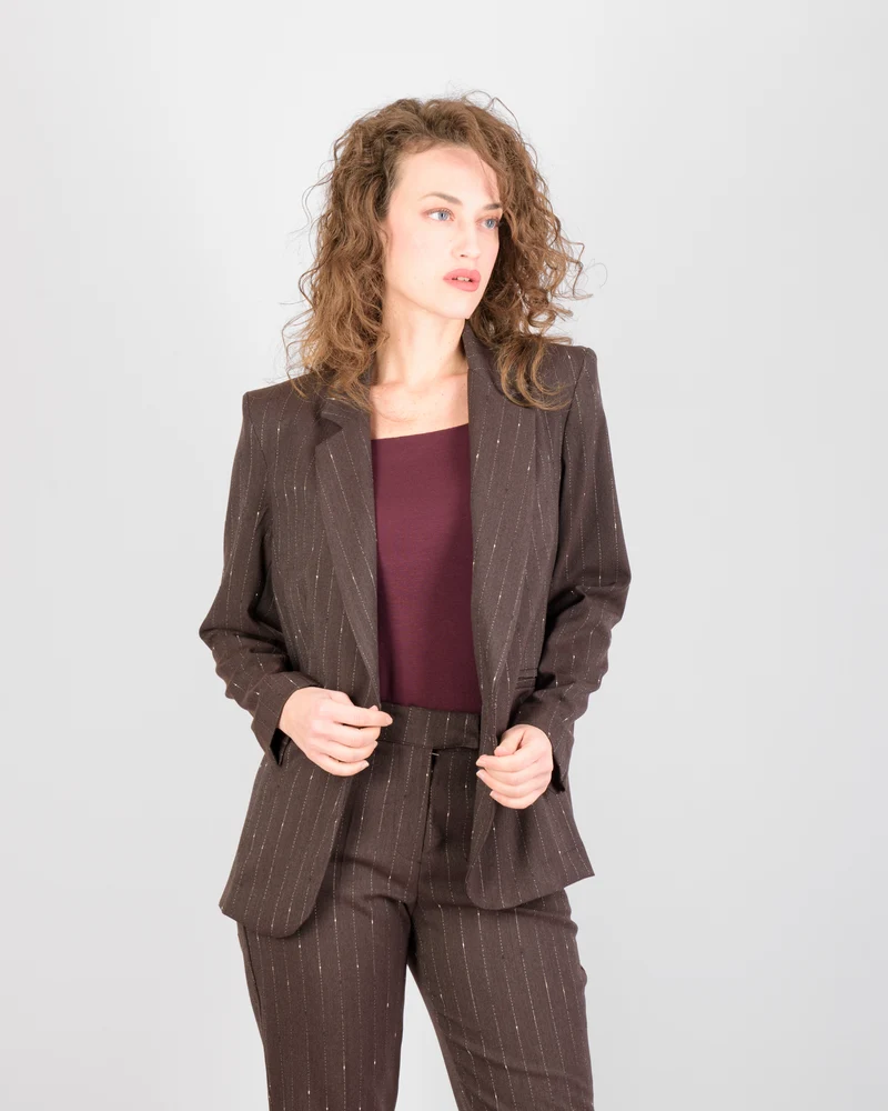 Giacca fresco lana gessato H517/34