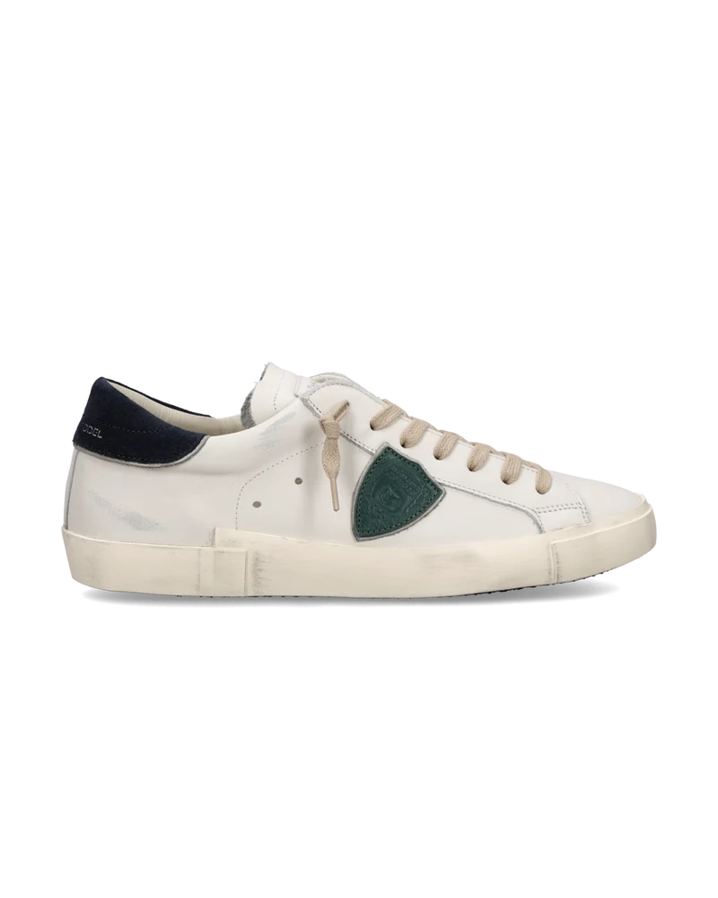 Sneakers Prsx Men with Smooth Suede spoiler, Milk Blue