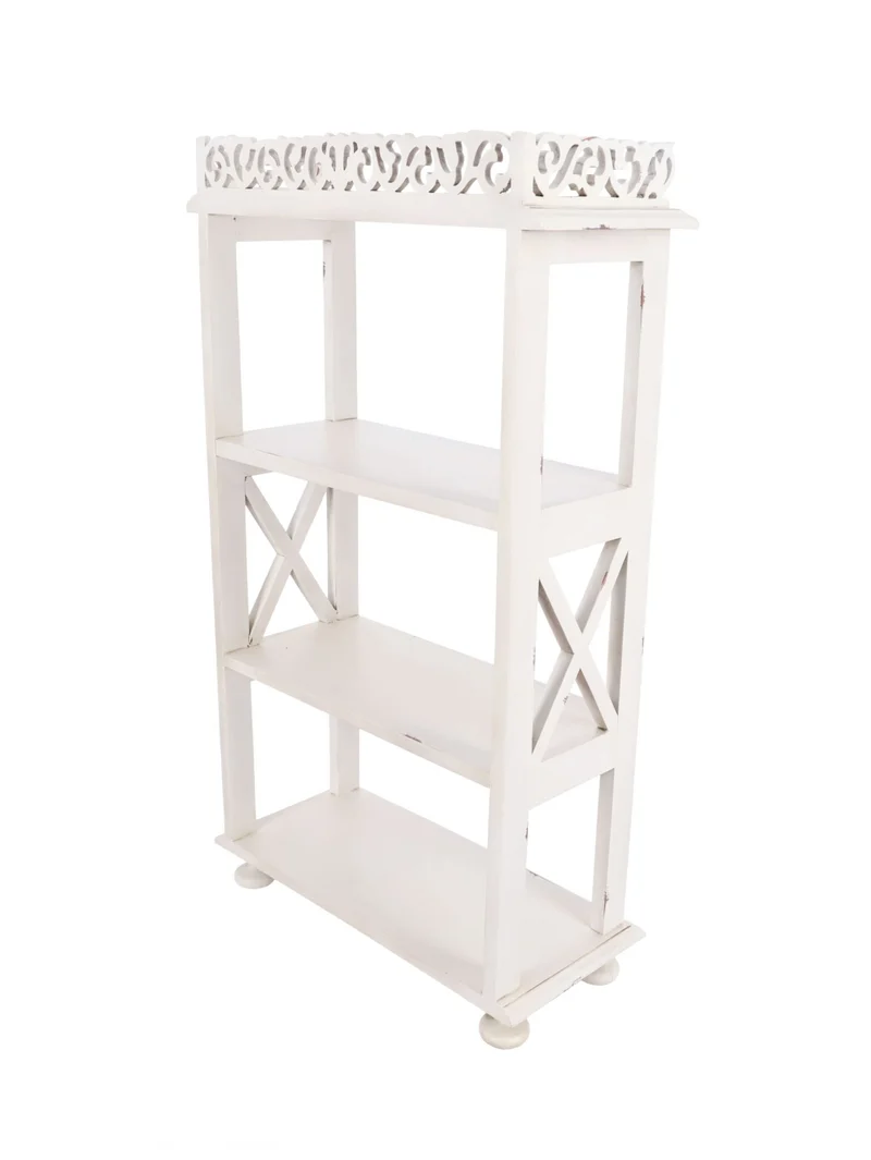 Etagere bianca scaffale in legno cm 53x22x83h