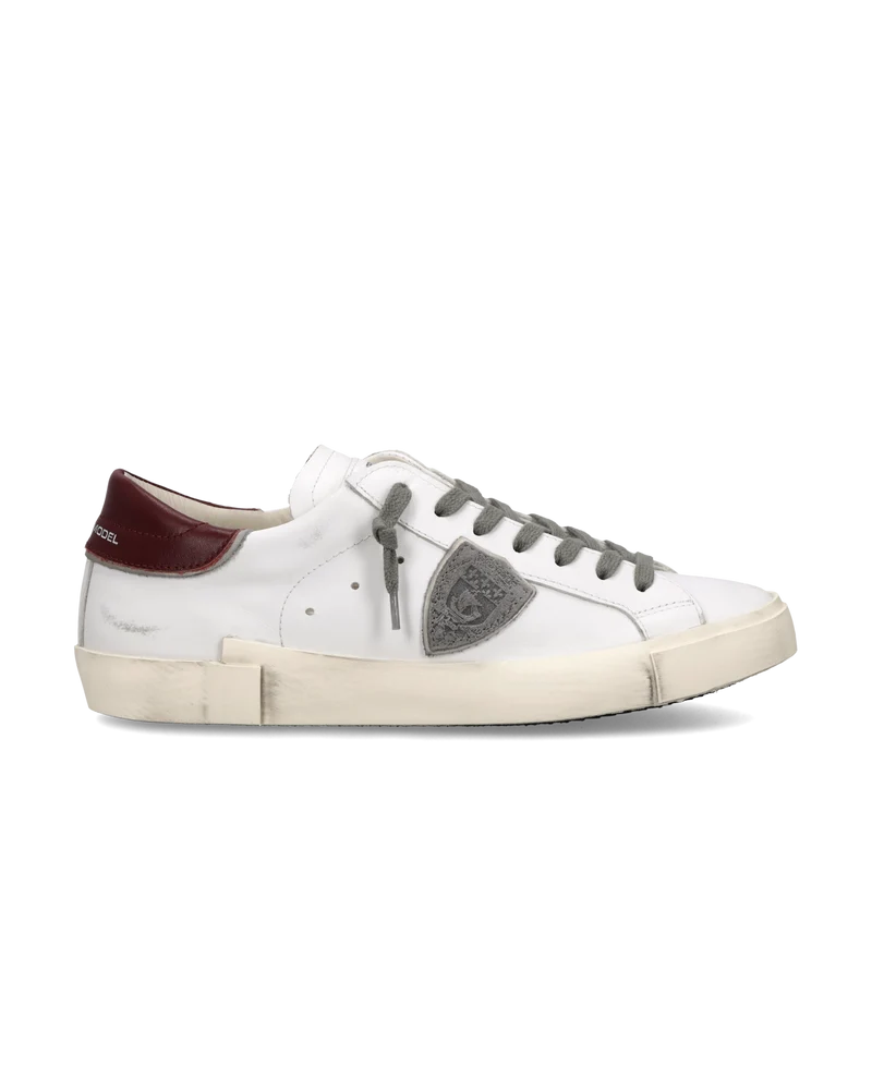 Sneakers Prsx Men, White Burgundy