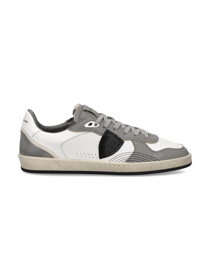 Sneakers Pgal Men, White Grey Black