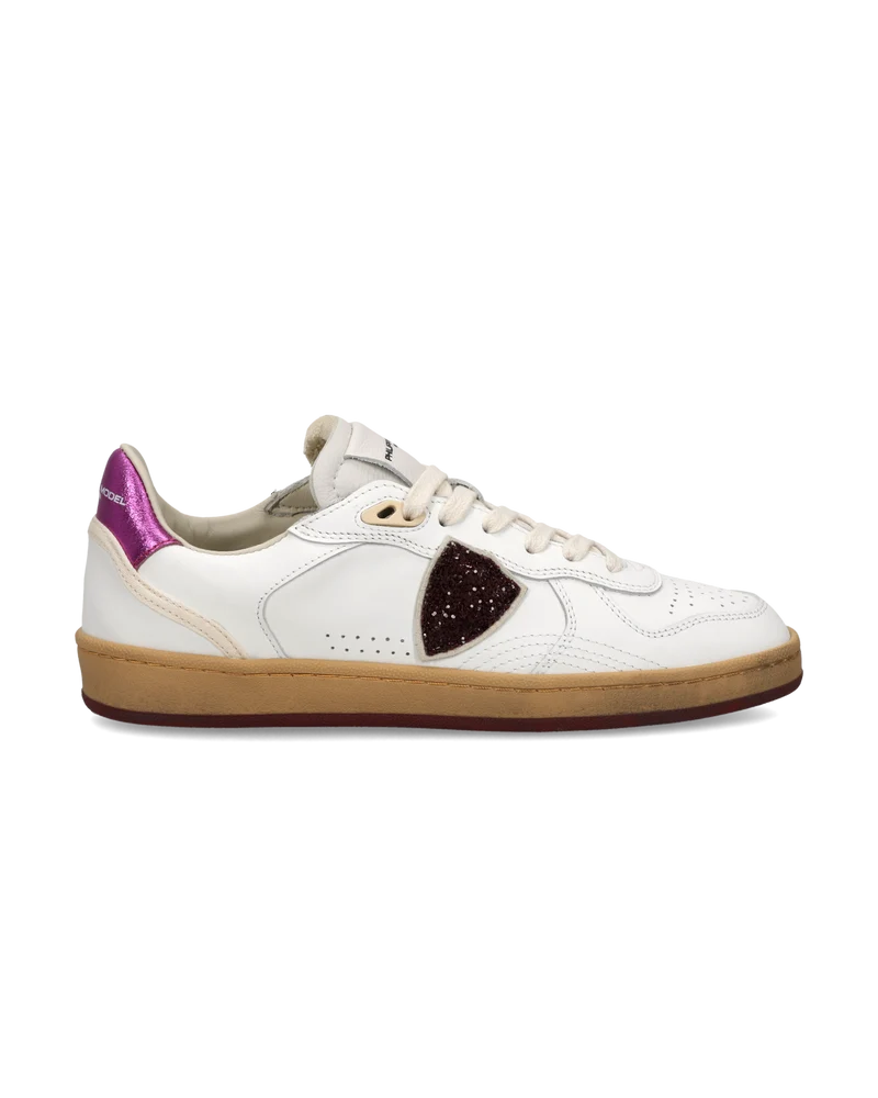 Sneakers Pgal Women, White Metallic Fuchsia