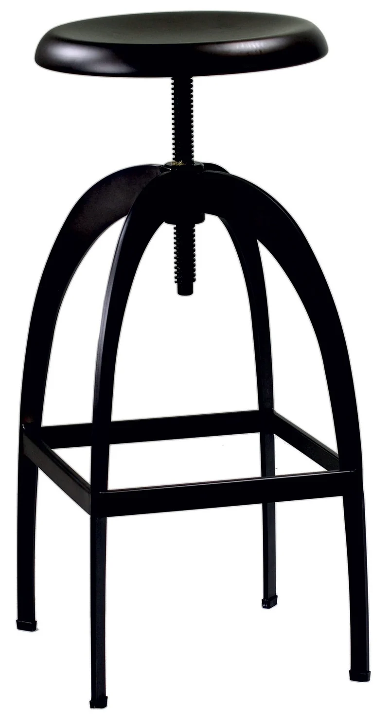 Sgabello Bar Alto in Metallo Bristol Marrone