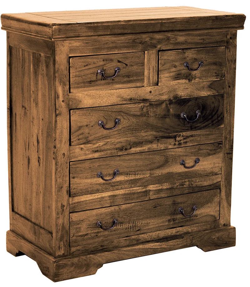 Mobile 5 Cassetti in Legno Country Antic Chiaro