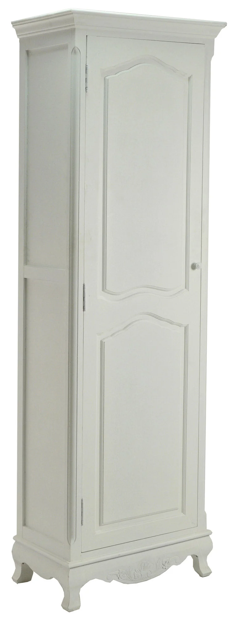 Mobile Alto 1 Anta in Legno Basilea Bianco Anticato