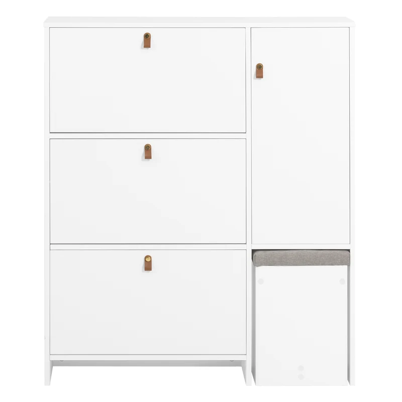 SoBuy Scarpiera con sgabello 95x30x113cm FSR107-W