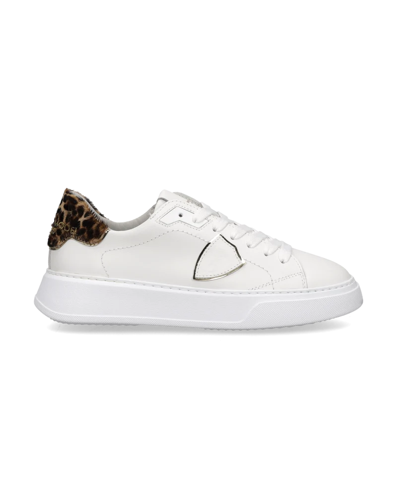 Sneakers Temple Women, White Animal-Print