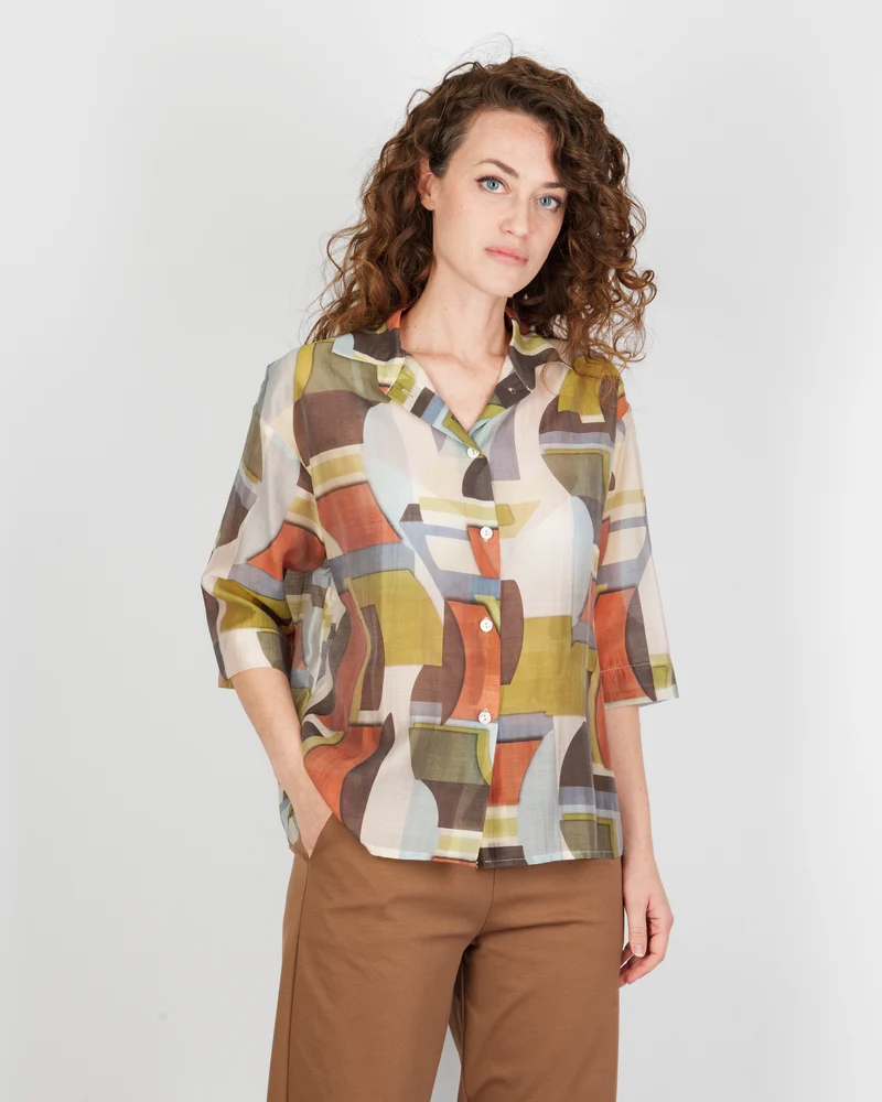 Camicia fantasia geometrica DS 1383