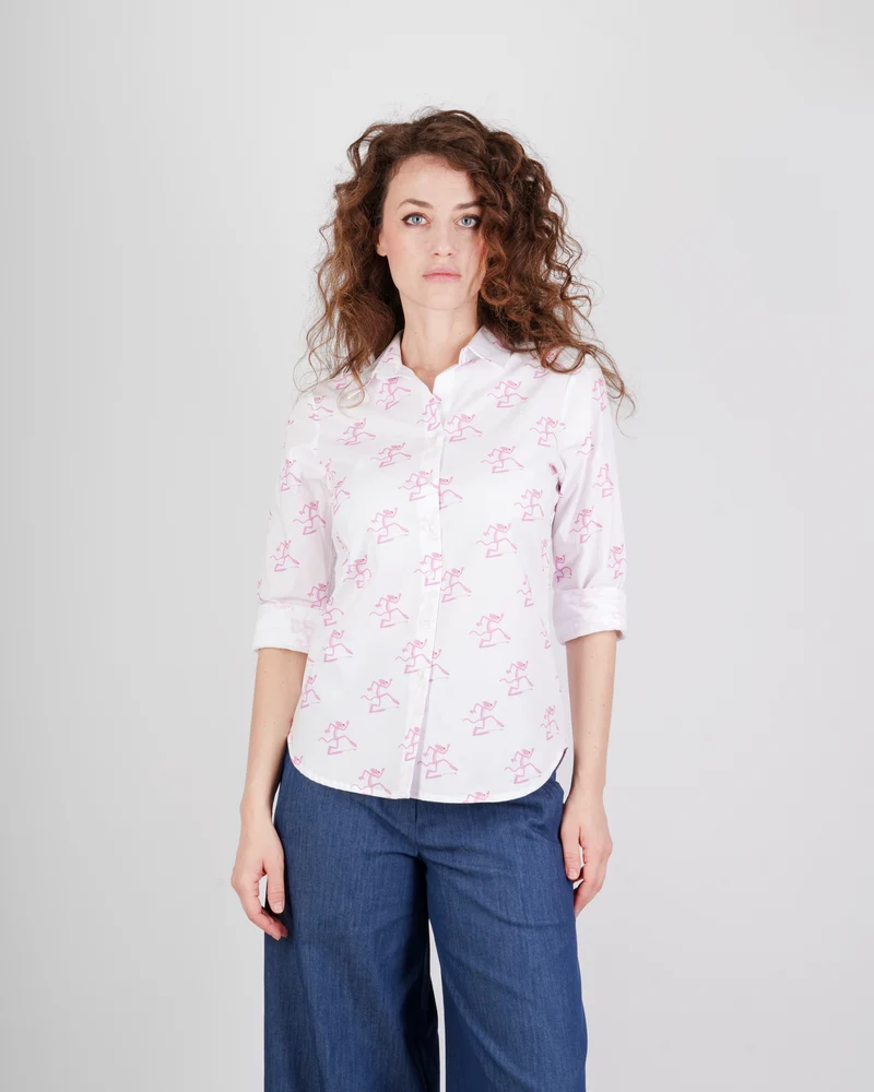 Camicia in cotone fantasia PANTERA ROSA