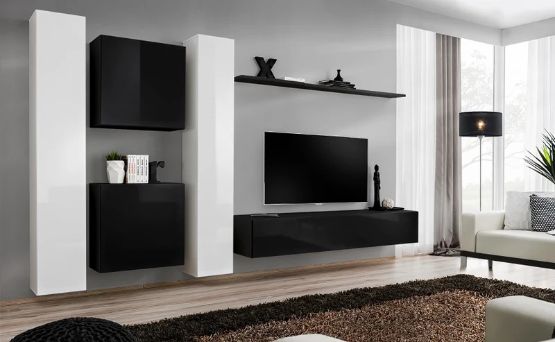 Climaco - Parete design attrezzata componibile da salotto - vari colori