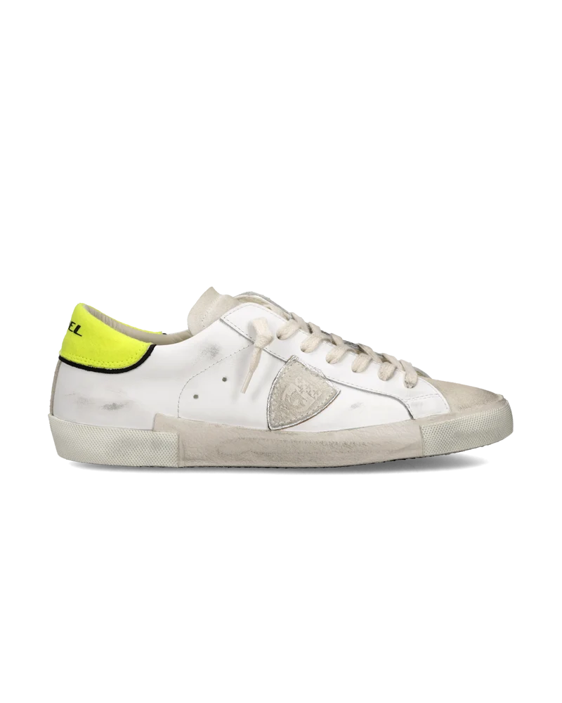 Sneakers Prsx Tennis Men, White Neon Yellow