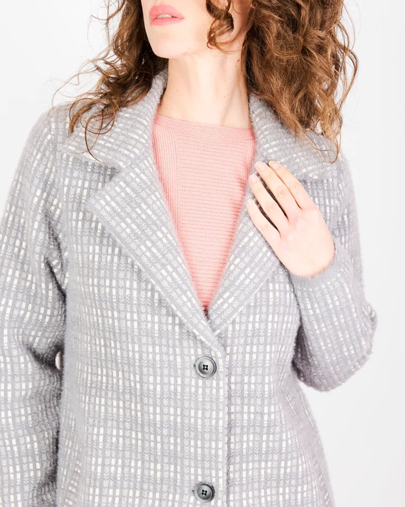 Cappotto jaquard micro scozzese 2633