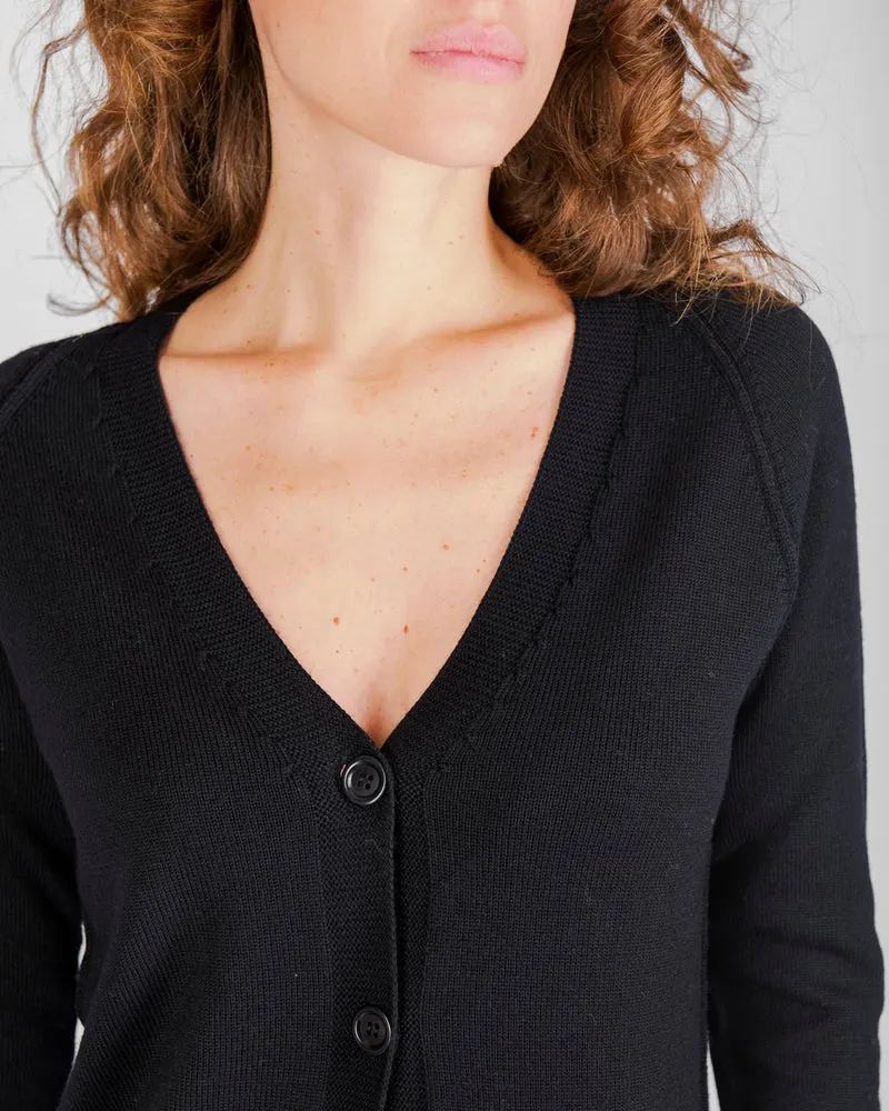 Cardigan lungo rollino 2 bottoni ZZG9322