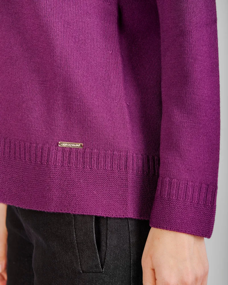 Maglia scollo a V fondo link Z9414