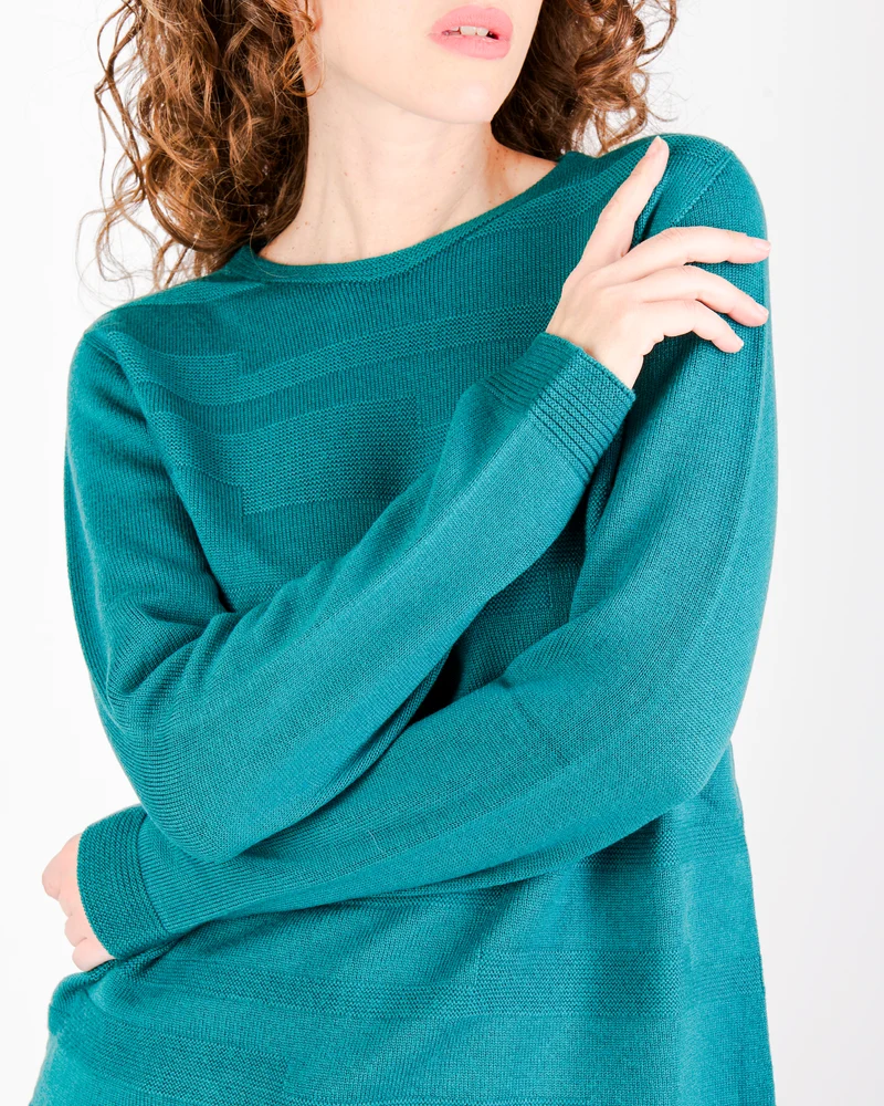 Maglia giro pura lana links avanti Z 9524