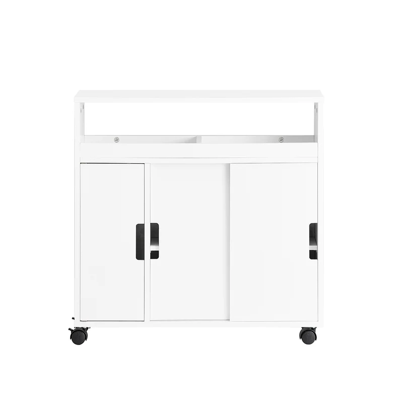SoBuy Carrello salvaspazio con ante scorrevoli 70x20x71cm BZR02-W