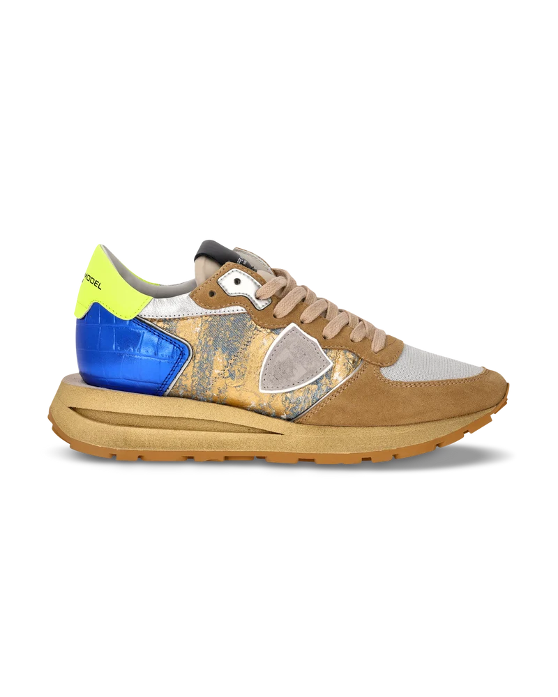Sneakers Tropez Haute Running Women, Beige Blue