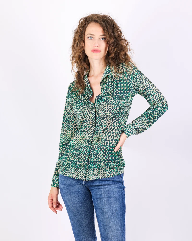 Camicia in jersey fantasia COLUMBIA