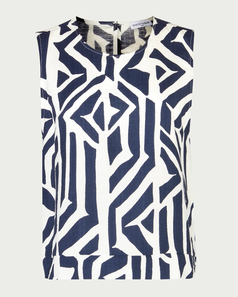 Blusa in viscosa fantasia G406