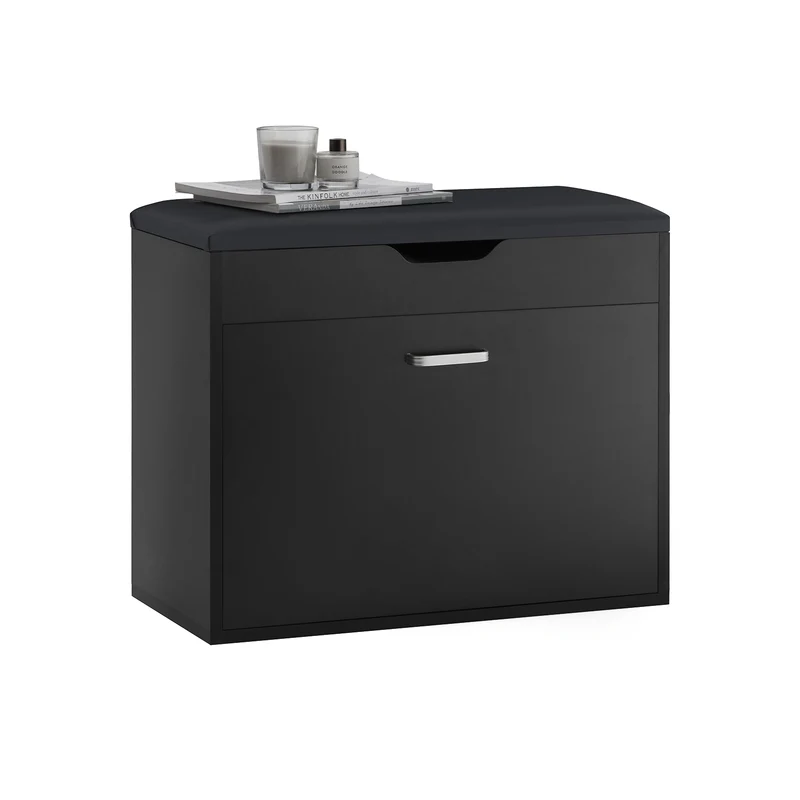 SoBuy FSR95-SCH Scarpiera salvaspazio Slim, portascarpe salvaspazio Regolabili,scarpiere,scarpiera pieghevole L60*P30*A50 cm, Nero