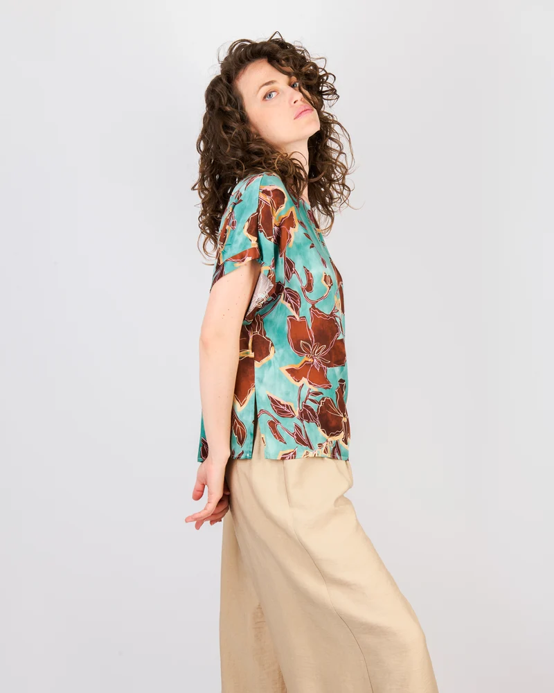 Blusa raso di viscosa GHILA