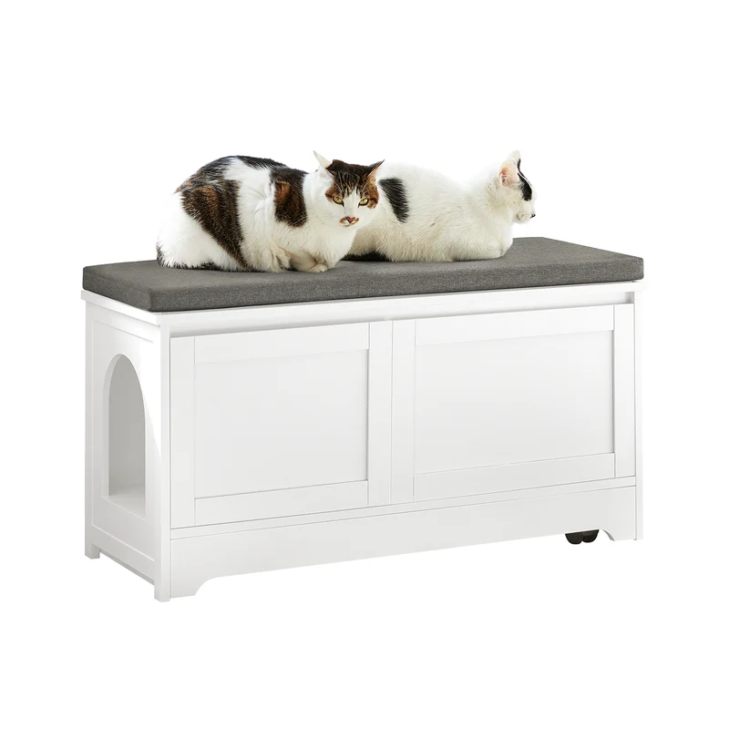 SoBuy Cassapanca con cuccia per gatti 90x36x44cm FSR136-W