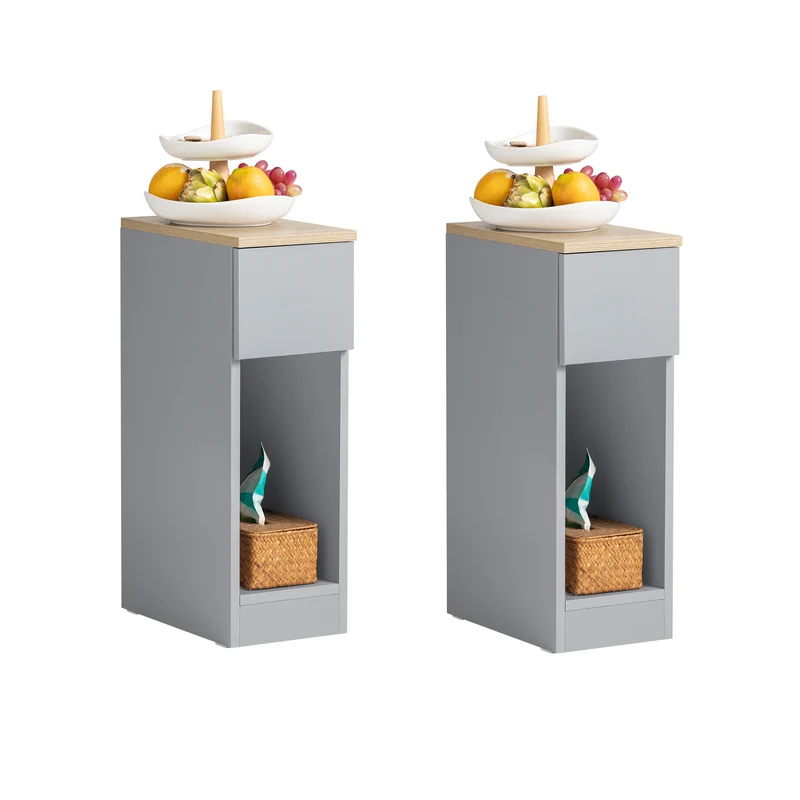 SoBuy 2 x Comodino 20x60x35cm FBT111-HGx2