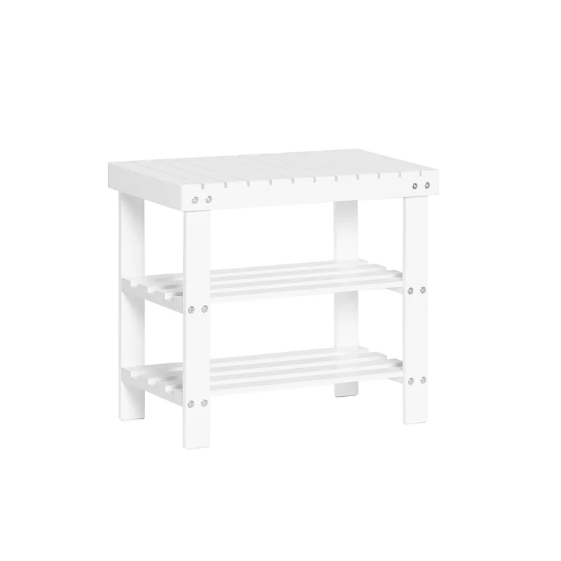 SoBuy Panca scarpiera in bambù 50x29x45cm FSR02-K-W