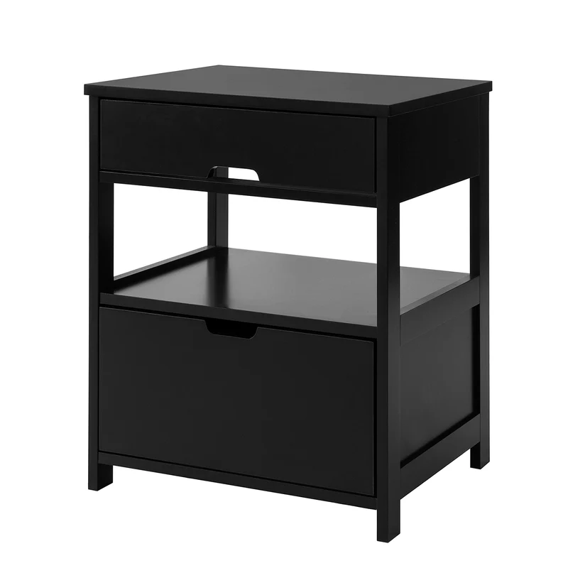 SoBuy Comodino con cassetti 38x45x55cm FRG258-SCH