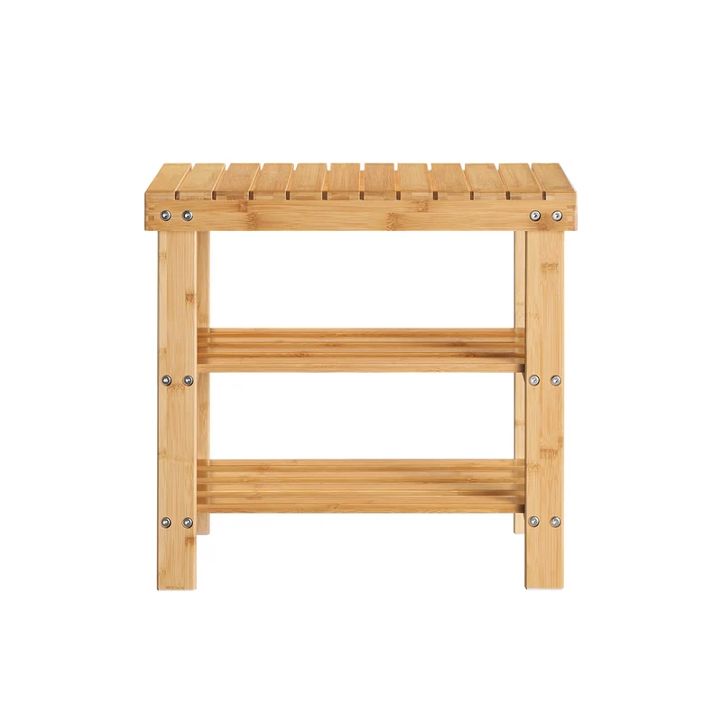 SoBuy Panca scarpiera in bambù 50x28x45cm FSR02-K-N