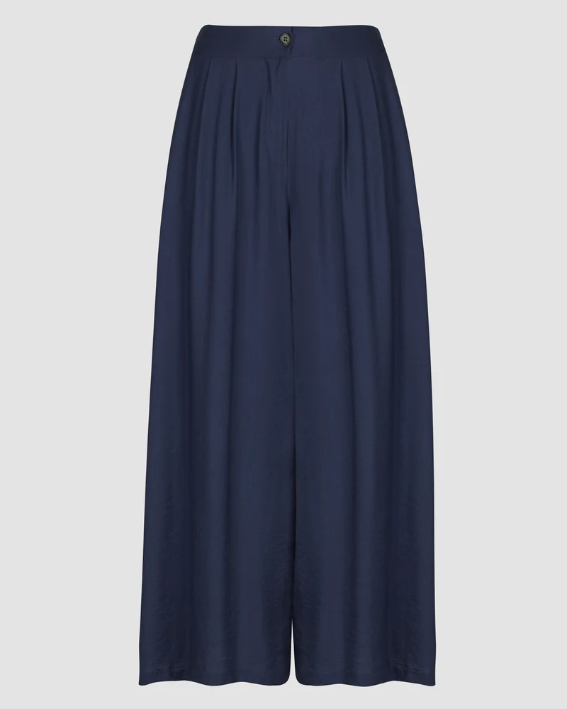 Pantalone fluido in viscosa palazzo DS1030