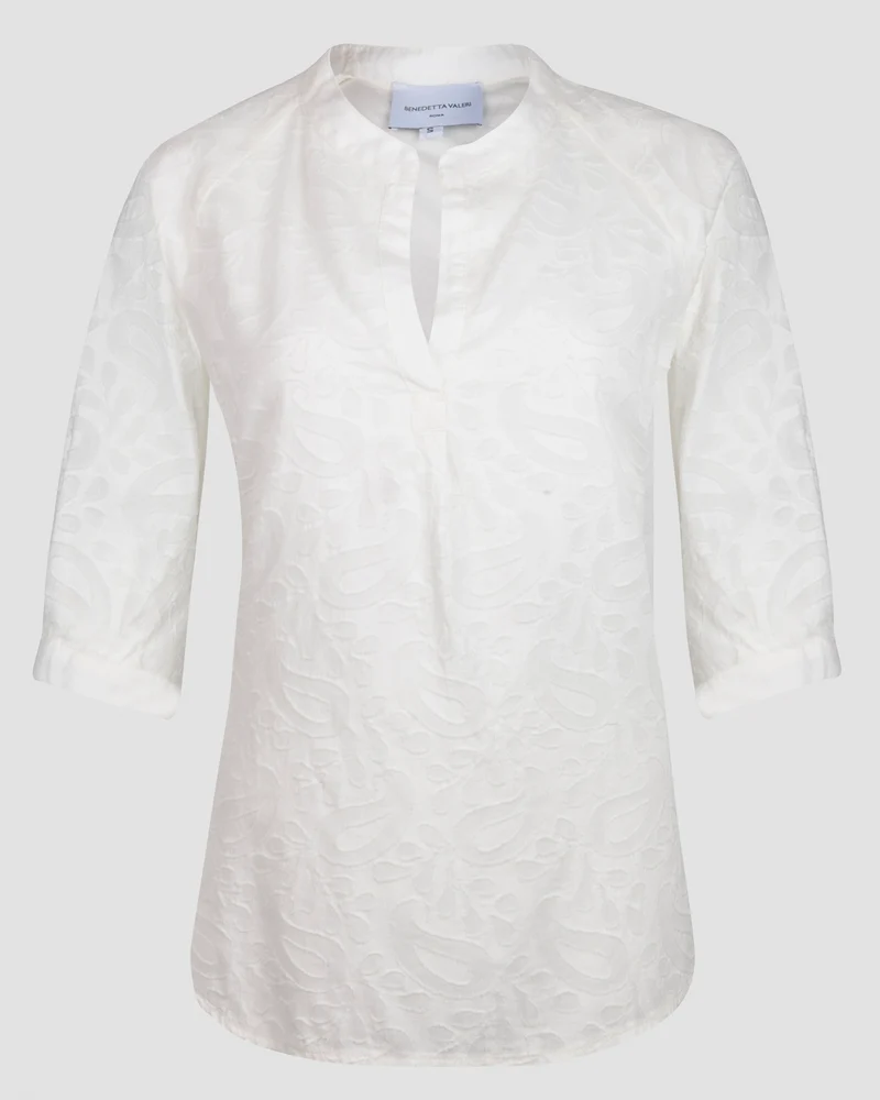 Casacca collo coreana cotone devorato 439576