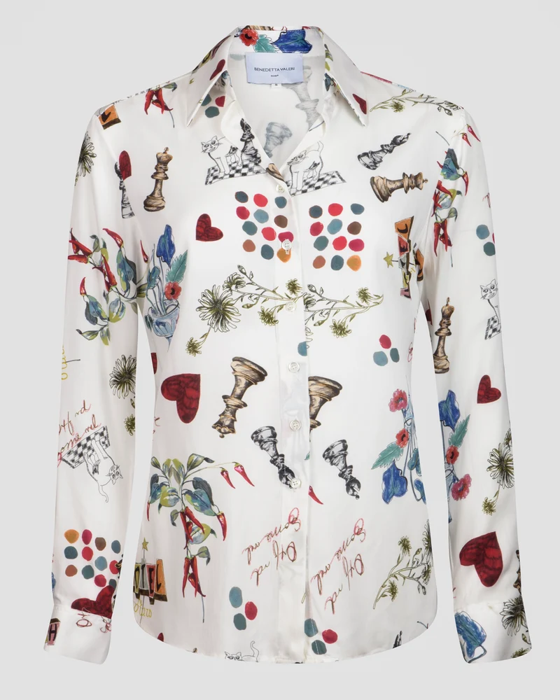 Camicia in viscosa fantasia 25-105